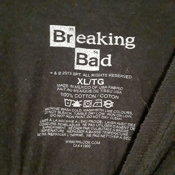 Breaking Bad TV Series Unisex XL Black & White Teeshirt - Picture 11 of 11